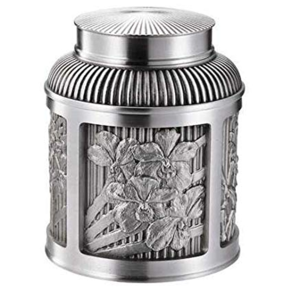 Royal Selangor Pewter Orchid Tea Caddy